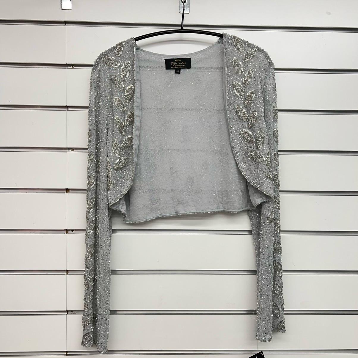 Heavy Beaded Bolero (Silver)