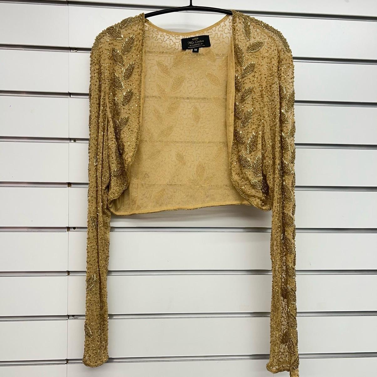 Heavy Beaded Bolero (Gold)